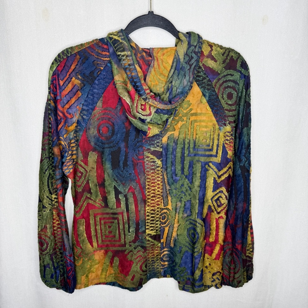 Adore / Multicolored Patchwork Abstract Burnout B… - image 2